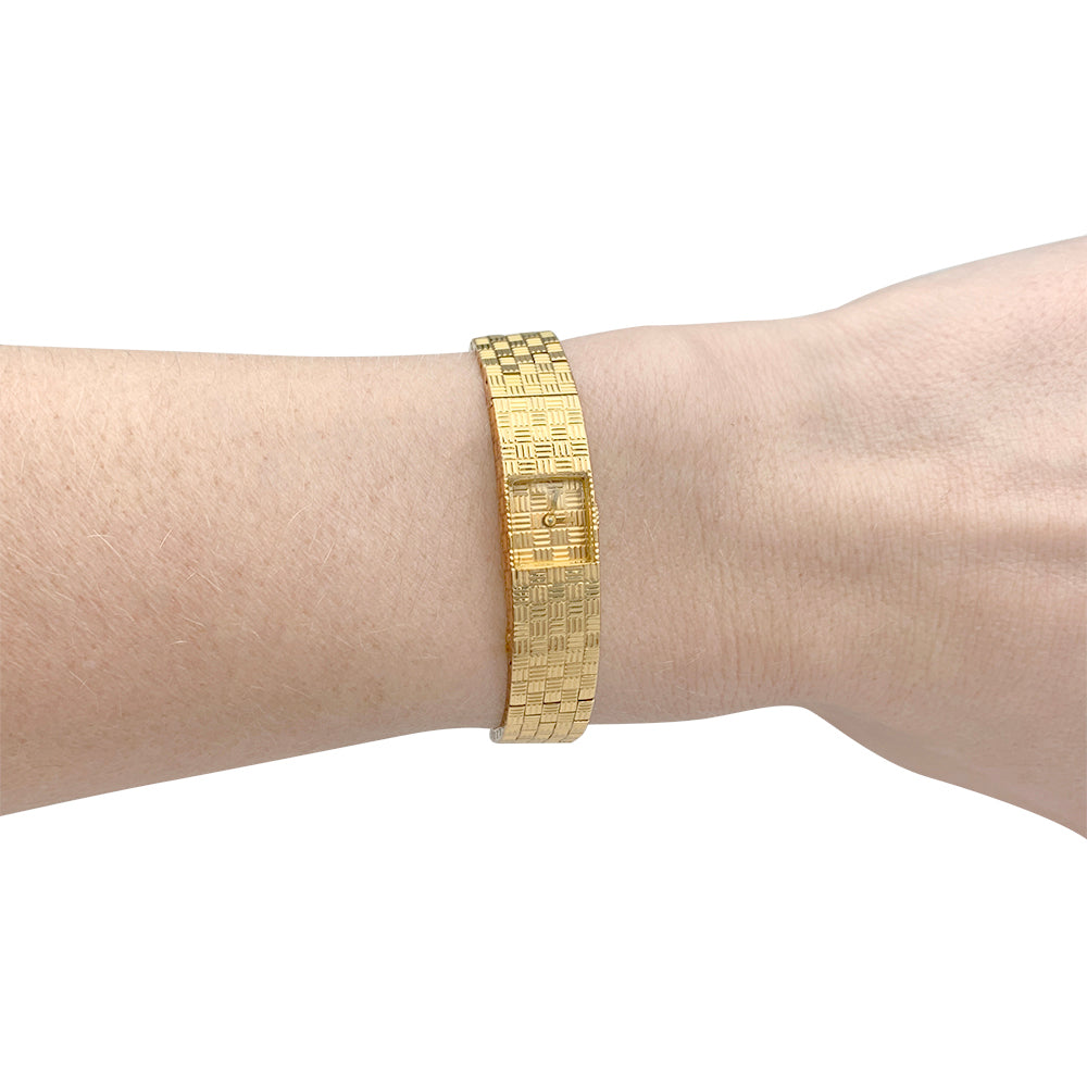 Vintage Boucheron yellow gold watch.
