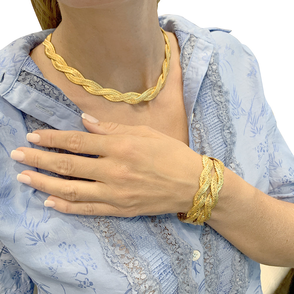 Buccellati bracelet, yellow gold braids.
