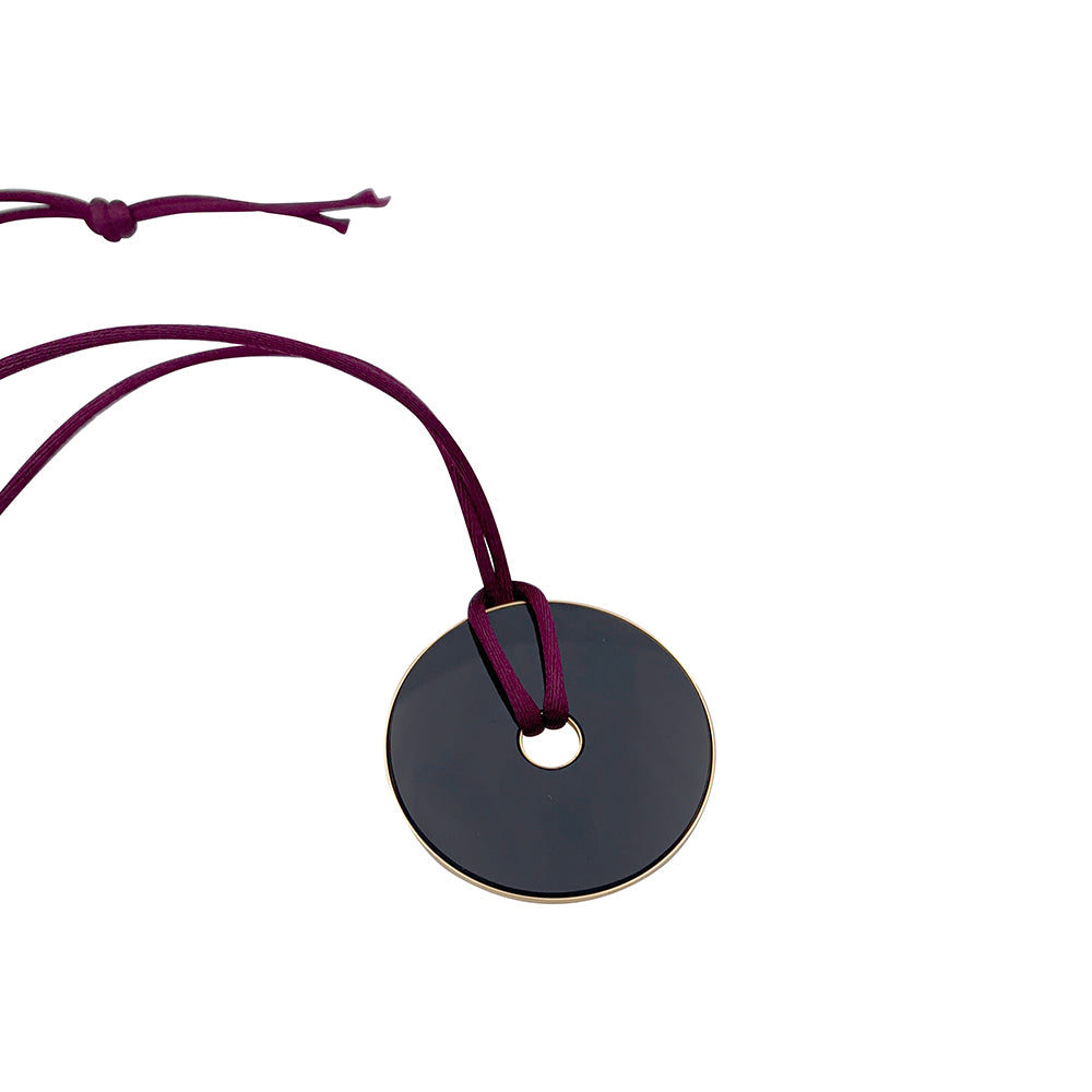 Pendentif Dinh Van, "Pi Chinois", or jaune, onyx.