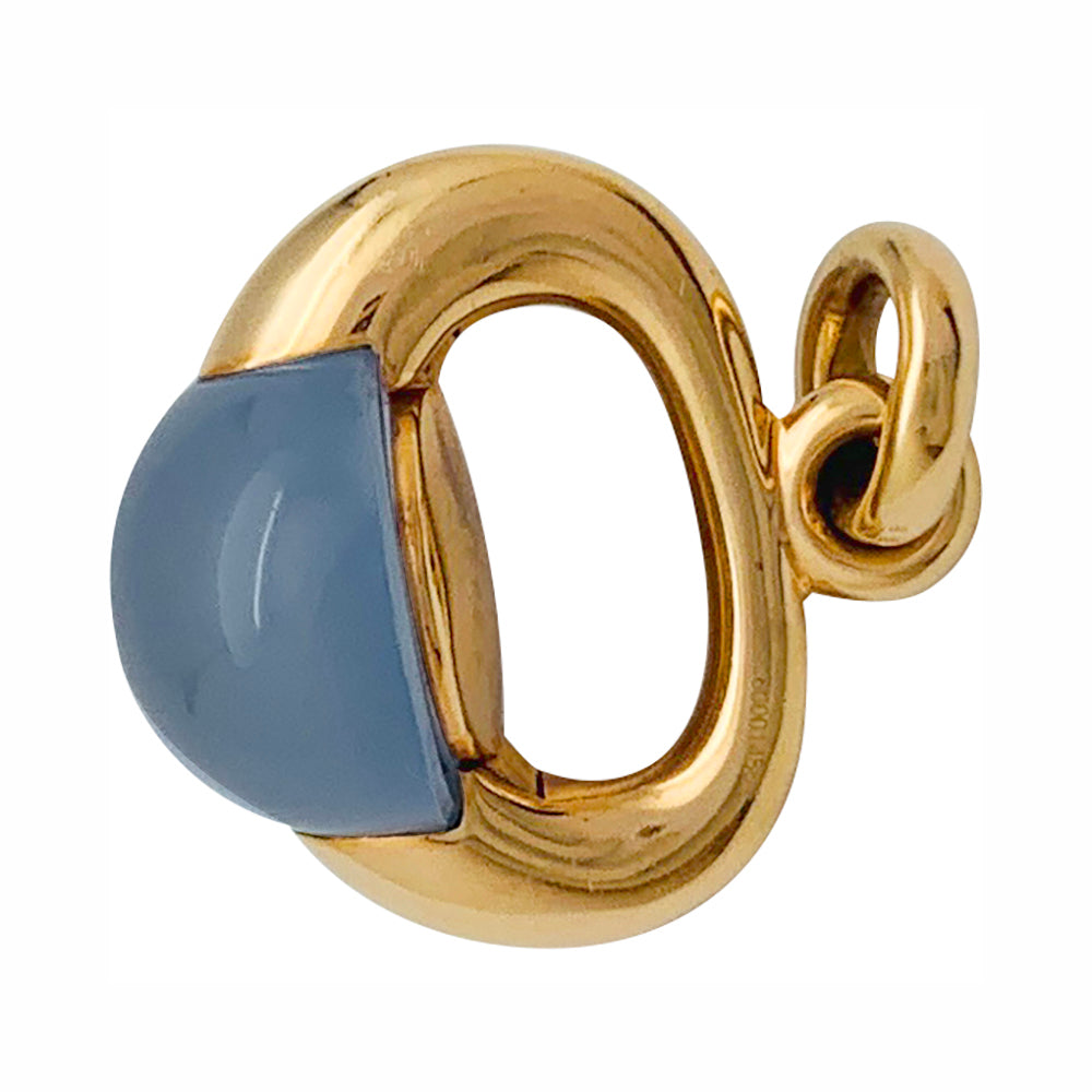 Pomellato pendant in rose gold and chalcedony, "Luna" collection.