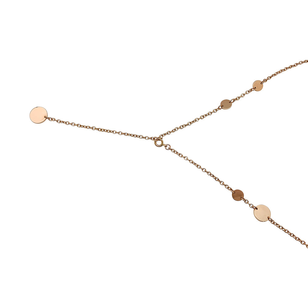 Sautoir Hermès "Confettis" en or rose.