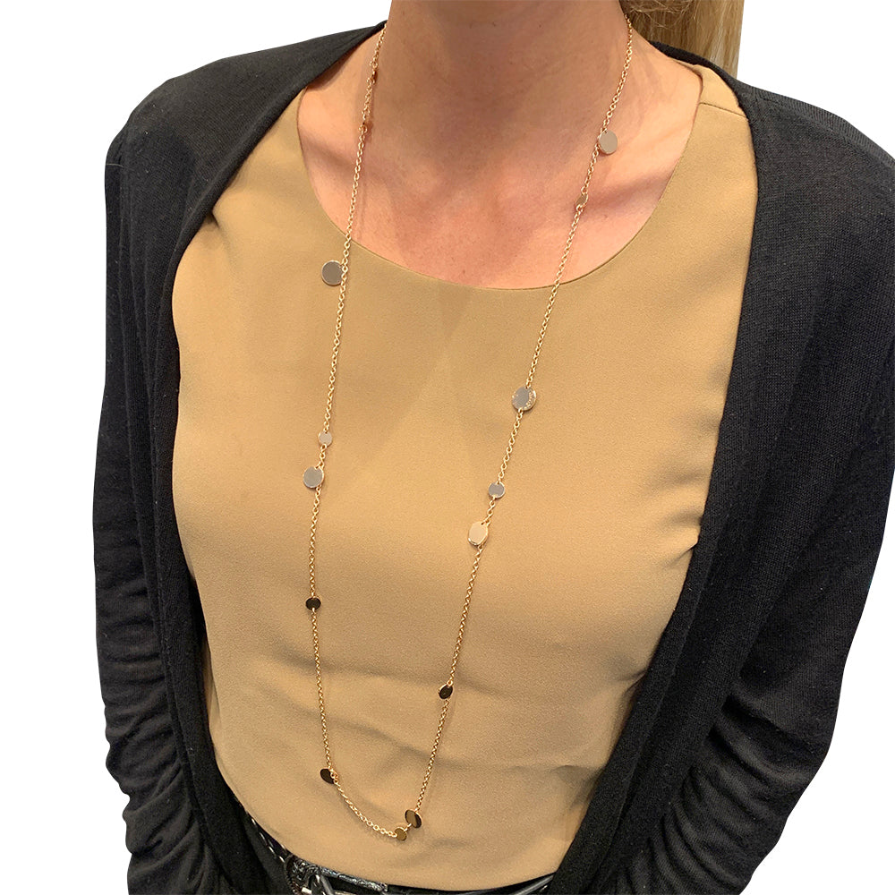 Hermès "Confettis" necklace in rose gold.