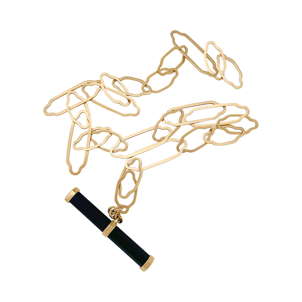 Pomellato necklace, "Victoria", rose gold, jet.