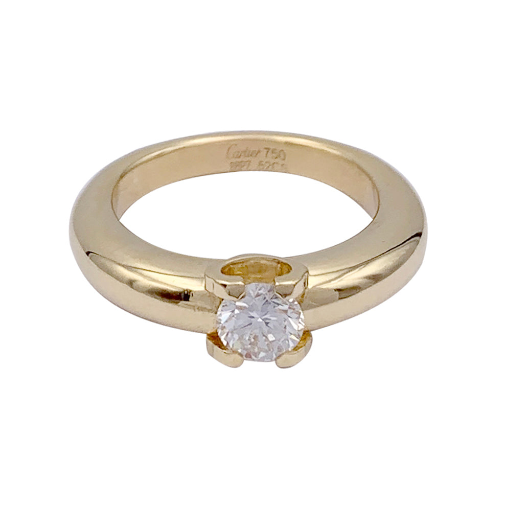 Cartier solitaire, "Louis Cartier", yellow gold, diamond.