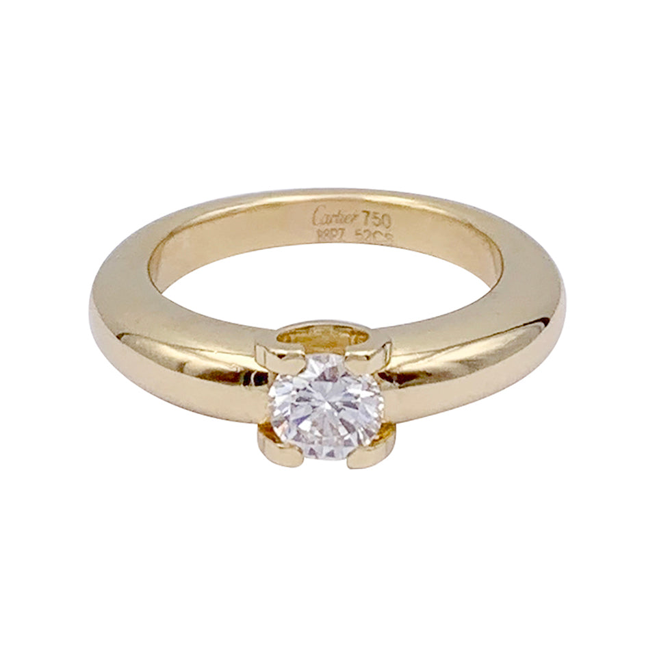 Cartier solitaire, "Louis Cartier", yellow gold, diamond.
