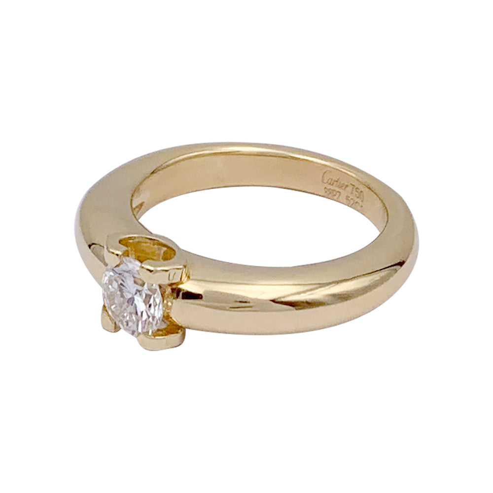 Cartier solitaire, "Louis Cartier", yellow gold, diamond.