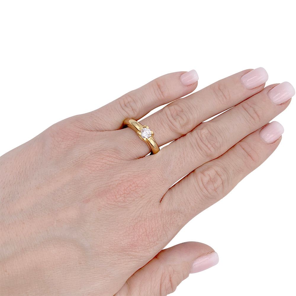 Cartier solitaire, "Louis Cartier", yellow gold, diamond.