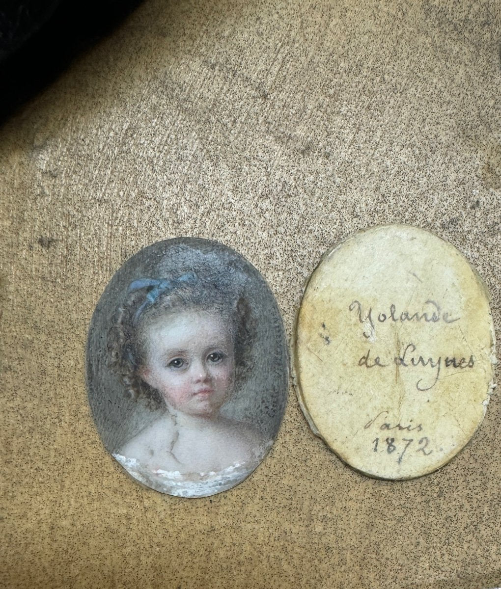 By Cécile Villeneuve, Miniature, portrait of Yolande de Luynes