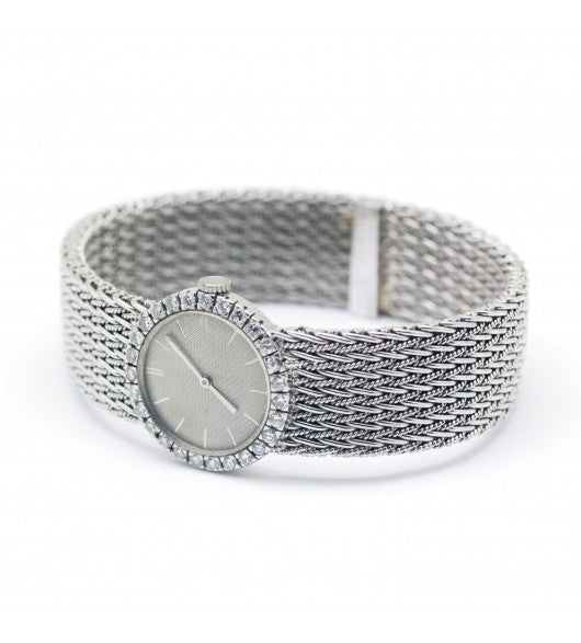 Boucheron Paris, Montre vintage or blanc Diamants