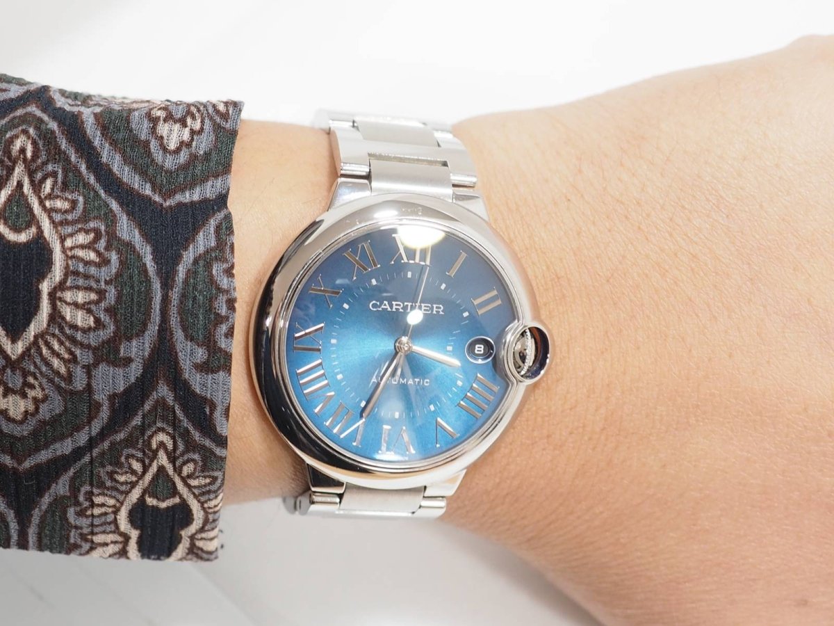 Montre Cartier Ballon bleu Réf 4345 Full Set Acier - Maison Eloe