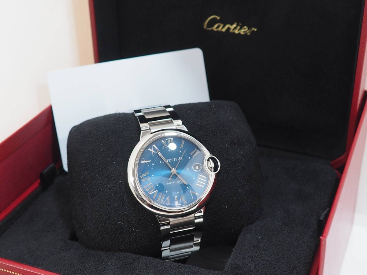 Montre Cartier Ballon bleu Réf 4345 Full Set Acier - Maison Eloe