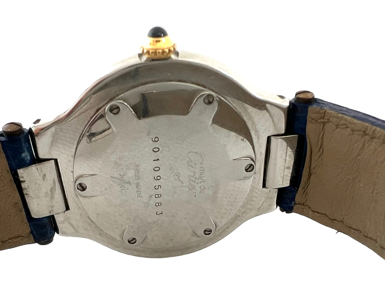 Cartier Must 21 watch in steel on leather