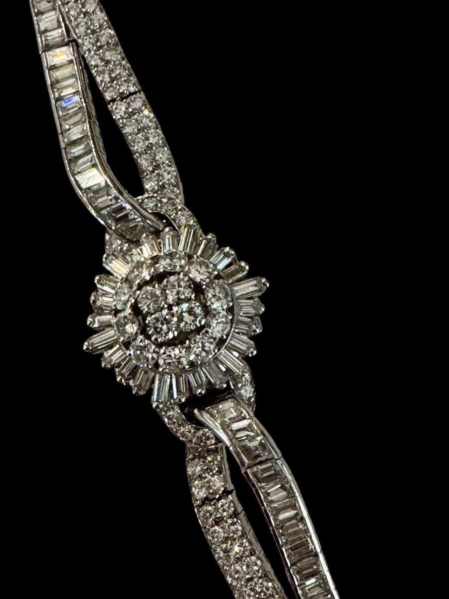 Zenith Montre Vintage Diamants Or - Maison Eloe