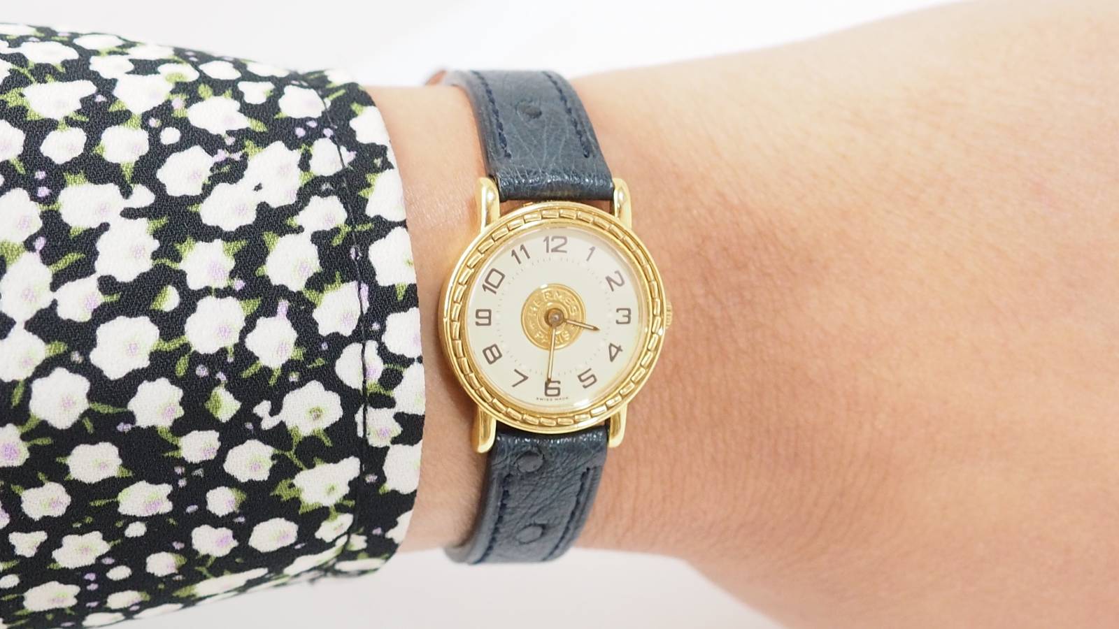Hermes, montre Sellier Occasion Or sur Cuir