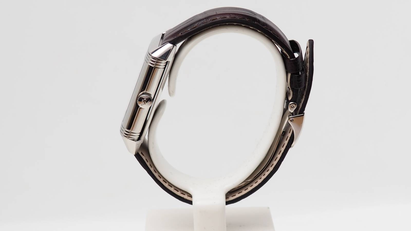 Jaeger LeCoultre, Montre Reverso grand modèle Acier sur Cuir