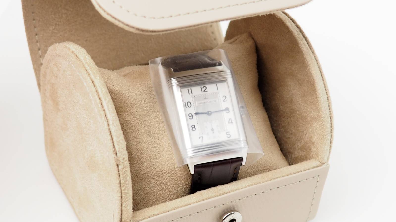 Jaeger LeCoultre, Montre Reverso grand modèle Acier sur Cuir