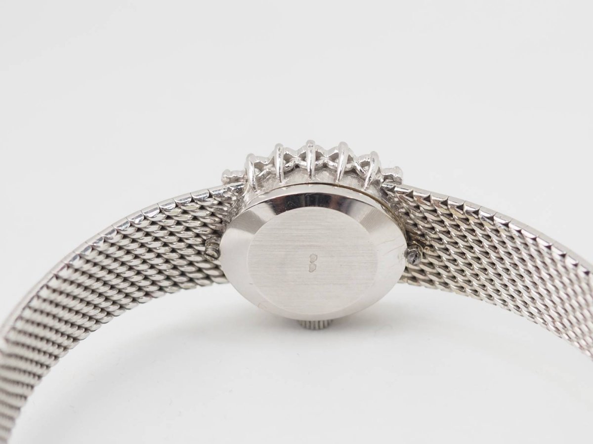 Montre Oméga Dame Vintage Or blanc Diamants - Maison Eloe