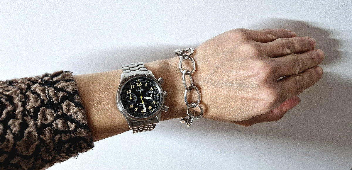Montre Oméga Dynamic Chrono Aviateur Automatique Acier, Full Set - Maison Eloe
