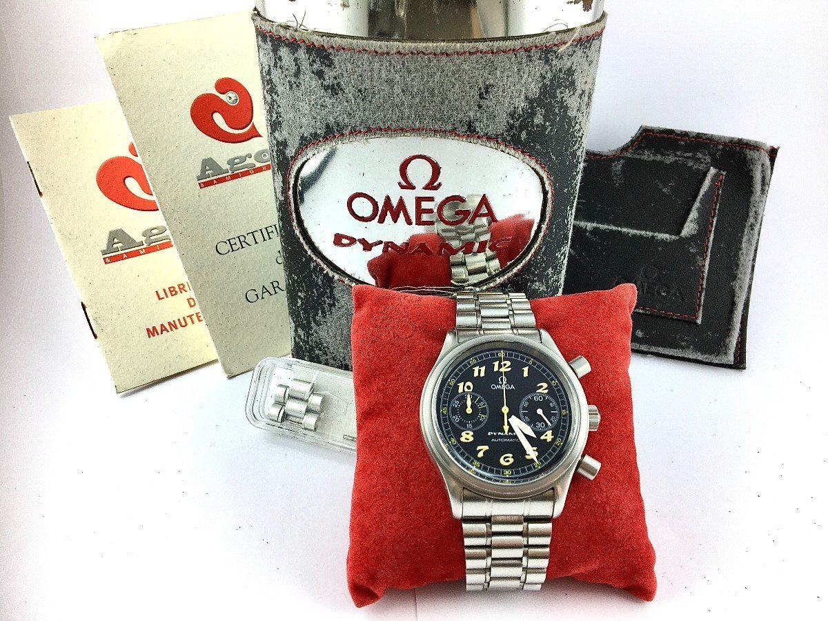 Montre Oméga Dynamic Chrono Aviateur Automatique Acier, Full Set - Maison Eloe