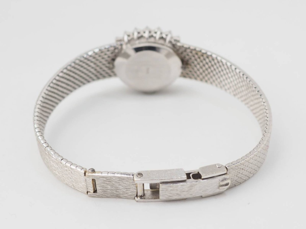 Montre Oméga Vintage Or Blanc Diamants - Maison Eloe