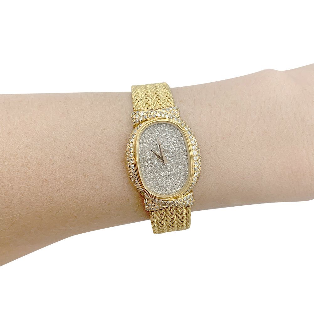Vacheron Constantin watch, yellow gold, diamonds.