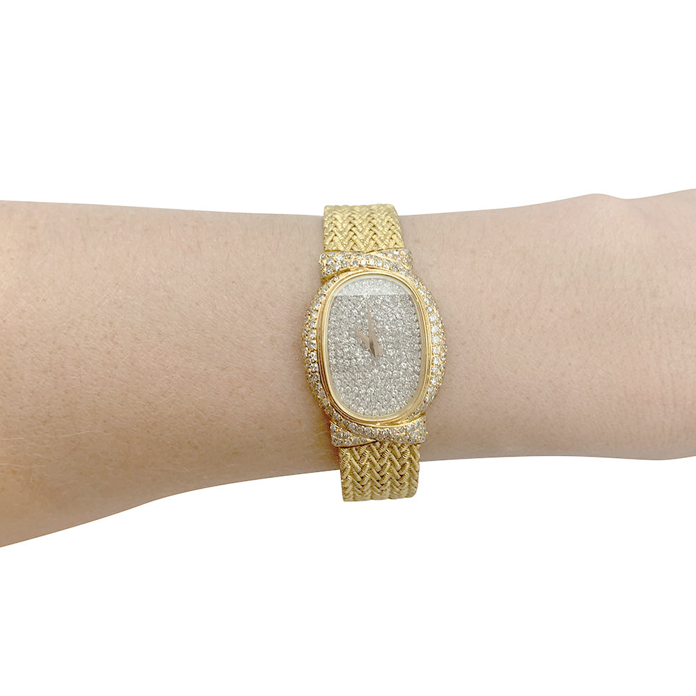 Vacheron Constantin watch, yellow gold, diamonds.