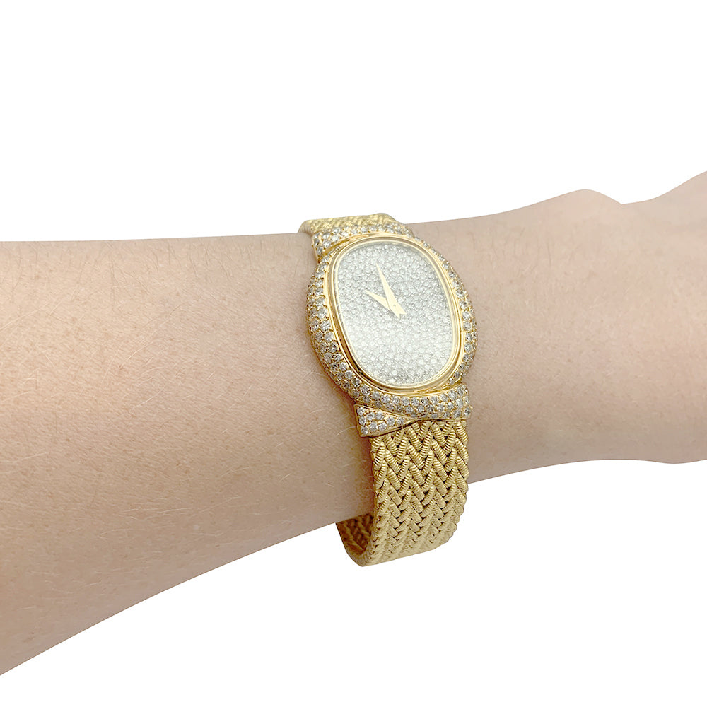 Vacheron Constantin watch, yellow gold, diamonds.