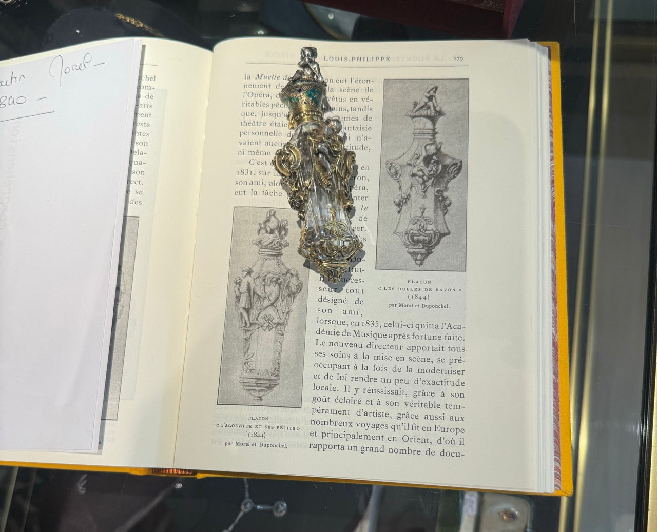 Morel and Duponchel, Crystal, Silver, Vermeil Bottle "Soap Bubbles" Louis Philippe period