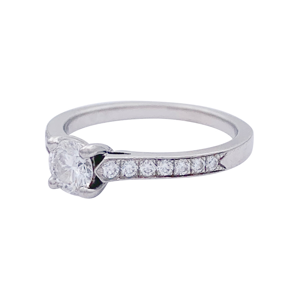 Piaget solitaire ring, "Limelight", platinum, diamonds.