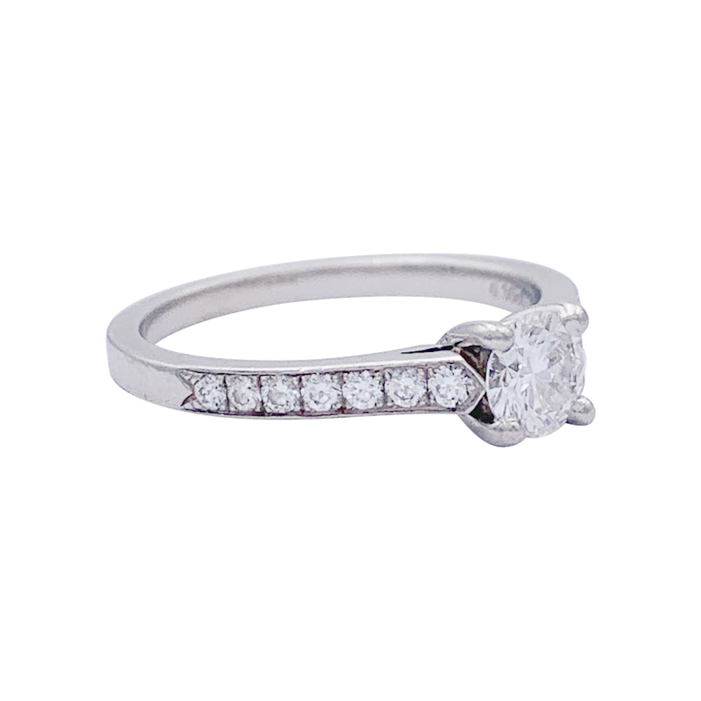 Piaget solitaire ring, "Limelight", platinum, diamonds.