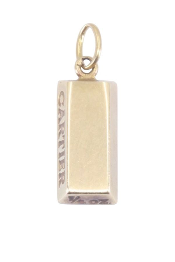 Cartier pendentif lingot en or jaune