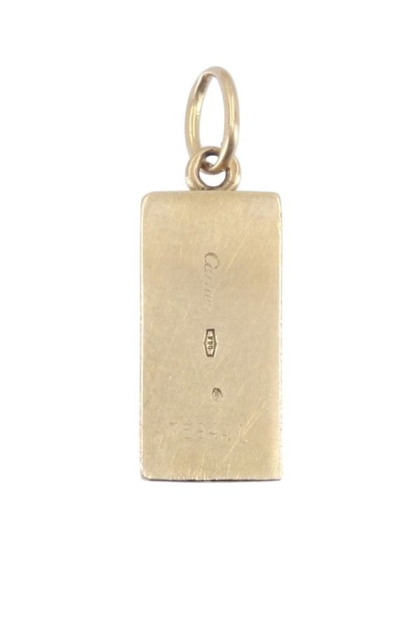 Cartier yellow gold ingot pendant
