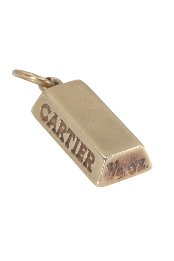 Cartier yellow gold ingot pendant
