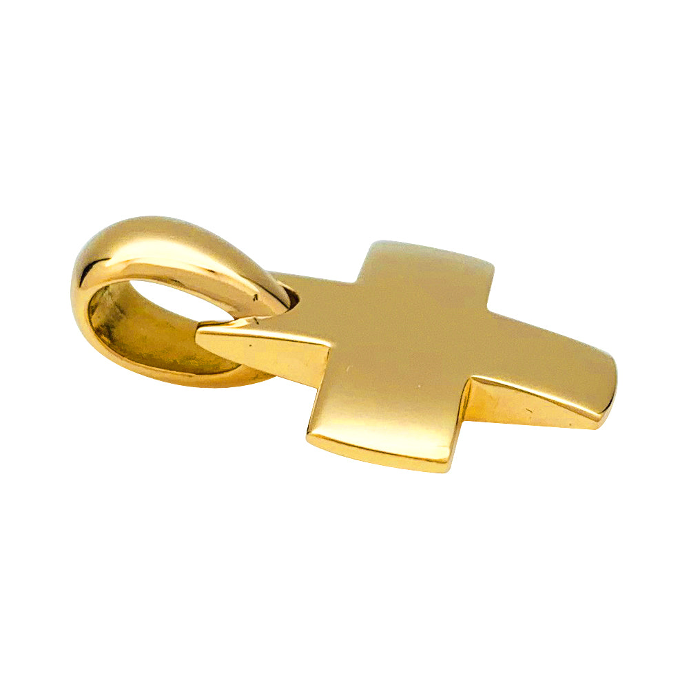 Pendentif et chaîne Pomellato "Croix" en or jaune.