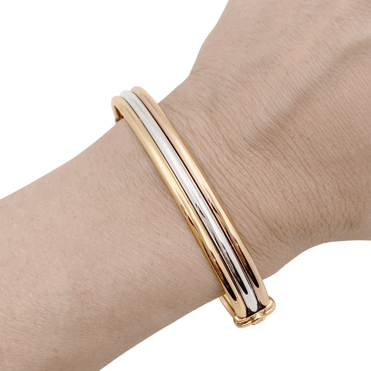 Bracelet vintage Cartier, trois ors. - Maison Eloe