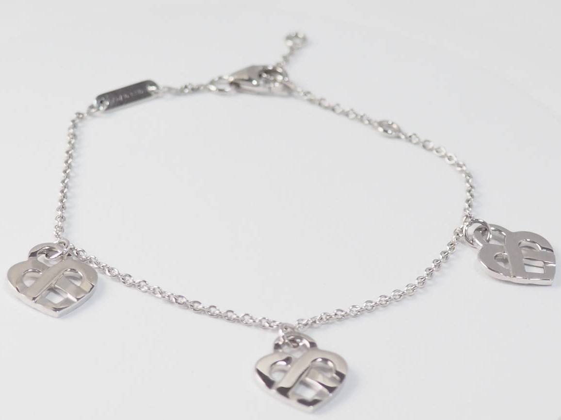 Poiray Bracelet Coeur entrelacé or blanc - Maison Eloe