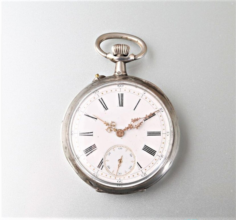 Châtelaine Et Montre Gousset ancienne vers 1860 en argent - Maison Eloe