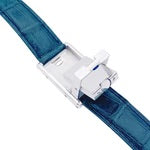 Cartier "Tank basculante" watch, steel and leather.