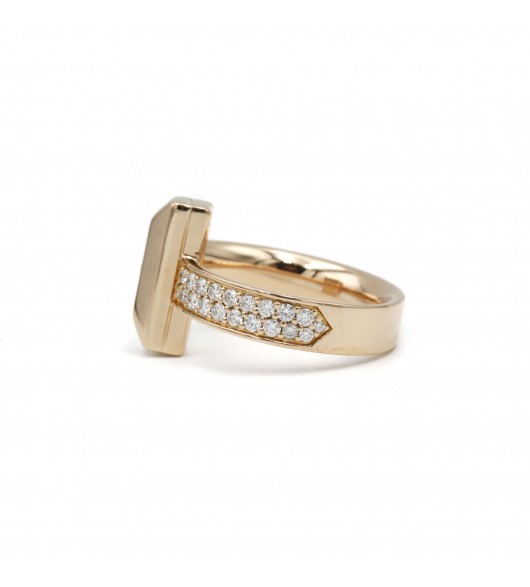 Tiffany, Bague "T1" Or rose et Diamants