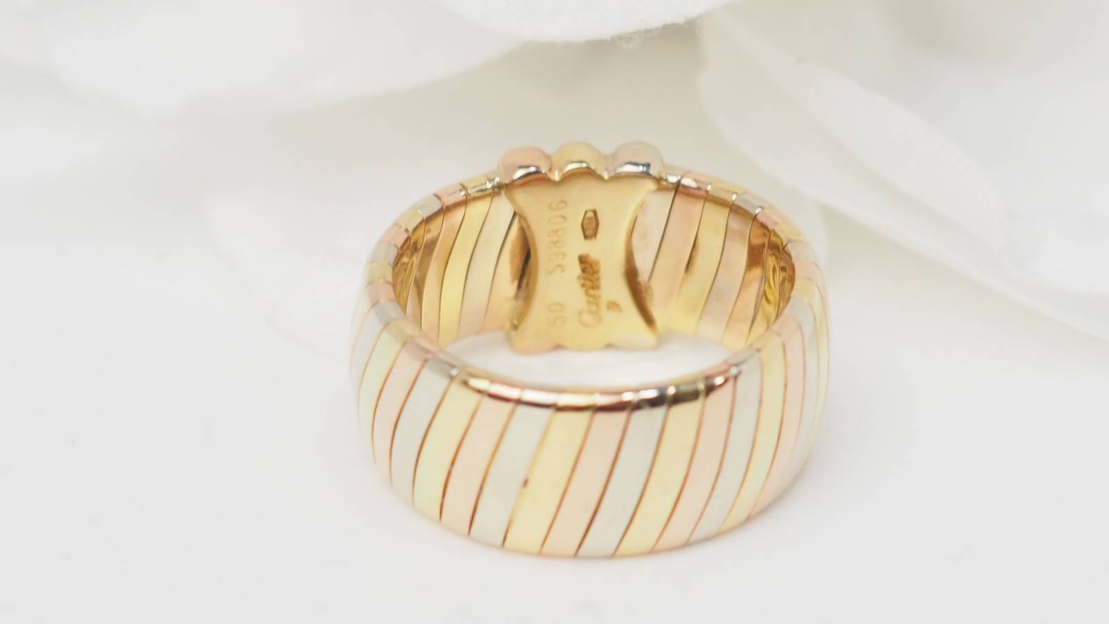 Cartier, Vintage Tubogas 3 gold ring