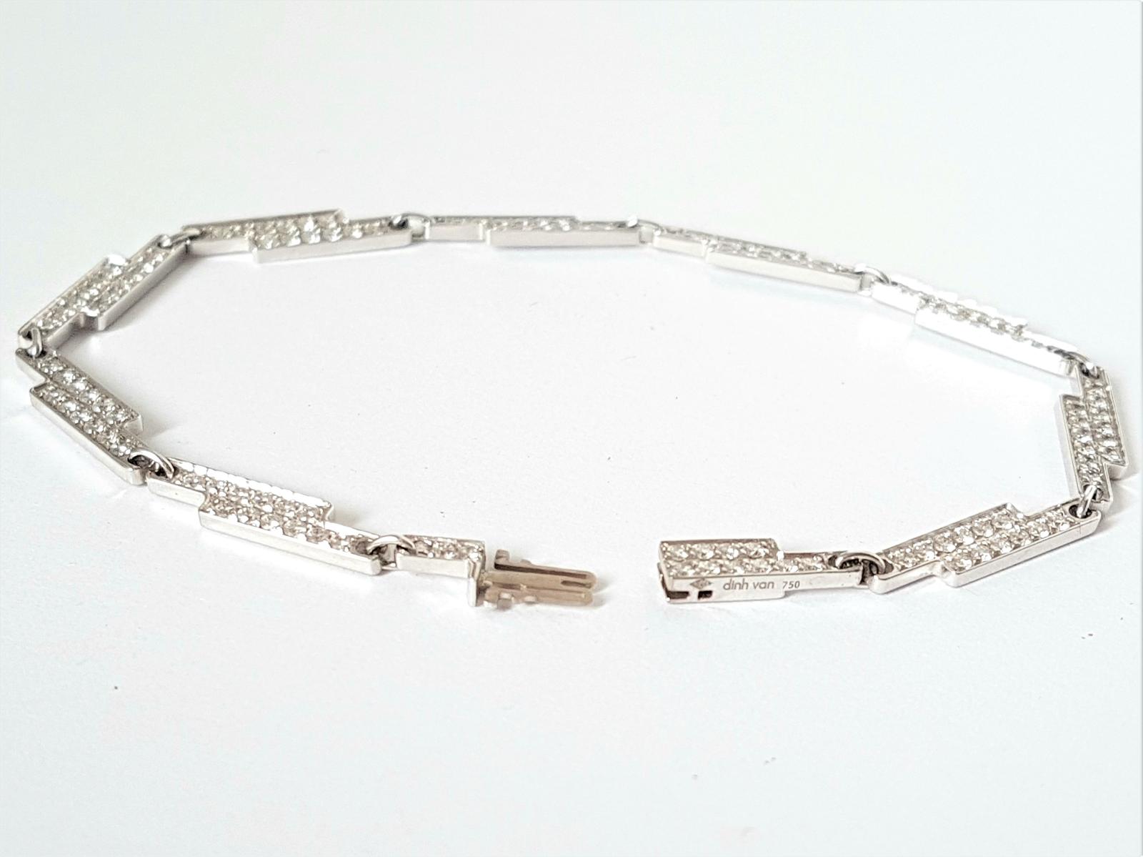Dinh Van Bracelet Seventies White gold Diamond