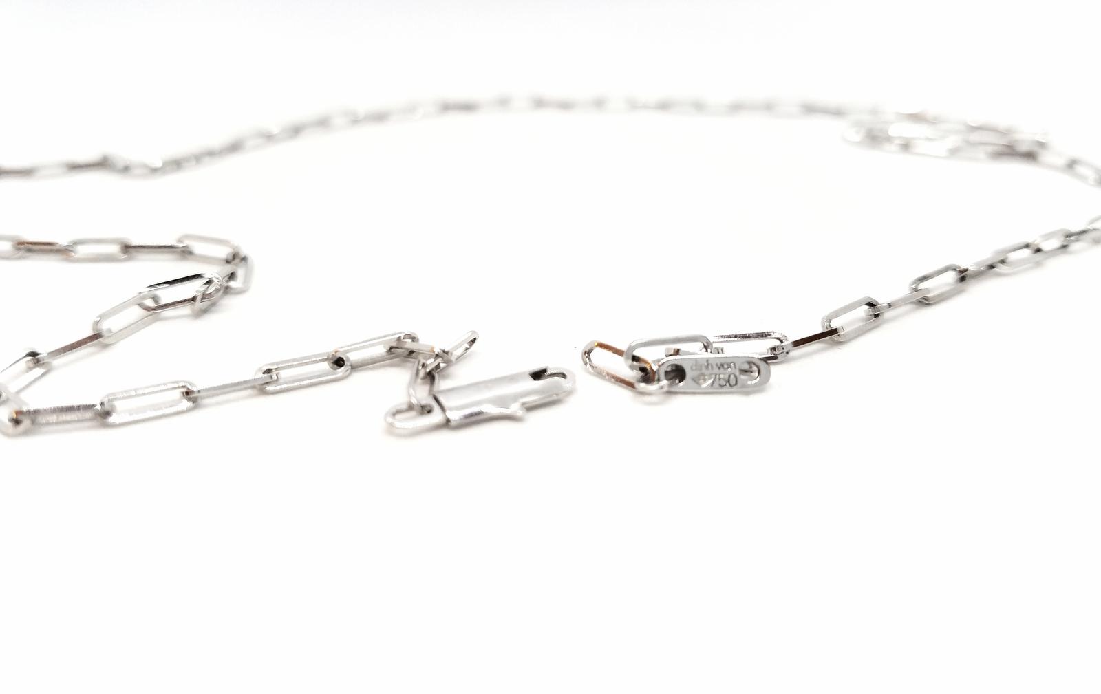 Dinh Van White Gold Chain Necklace