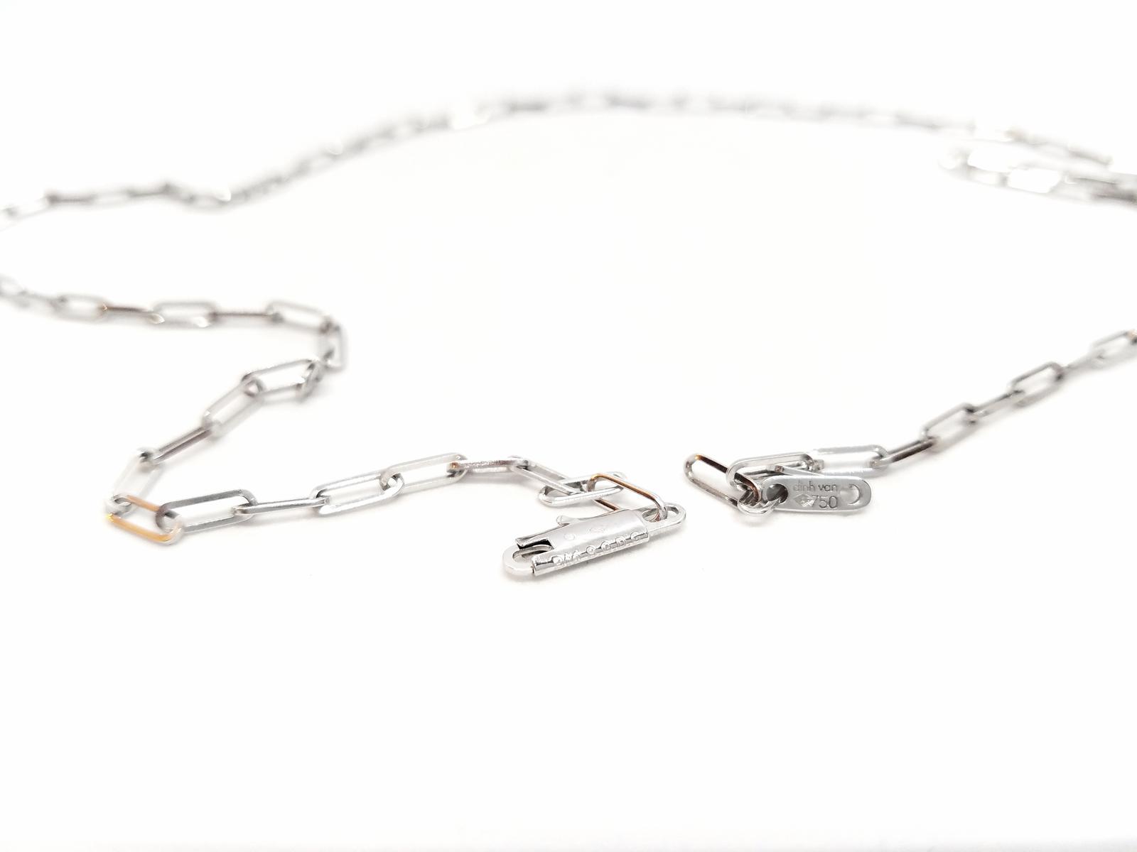 Dinh Van White Gold Chain Necklace