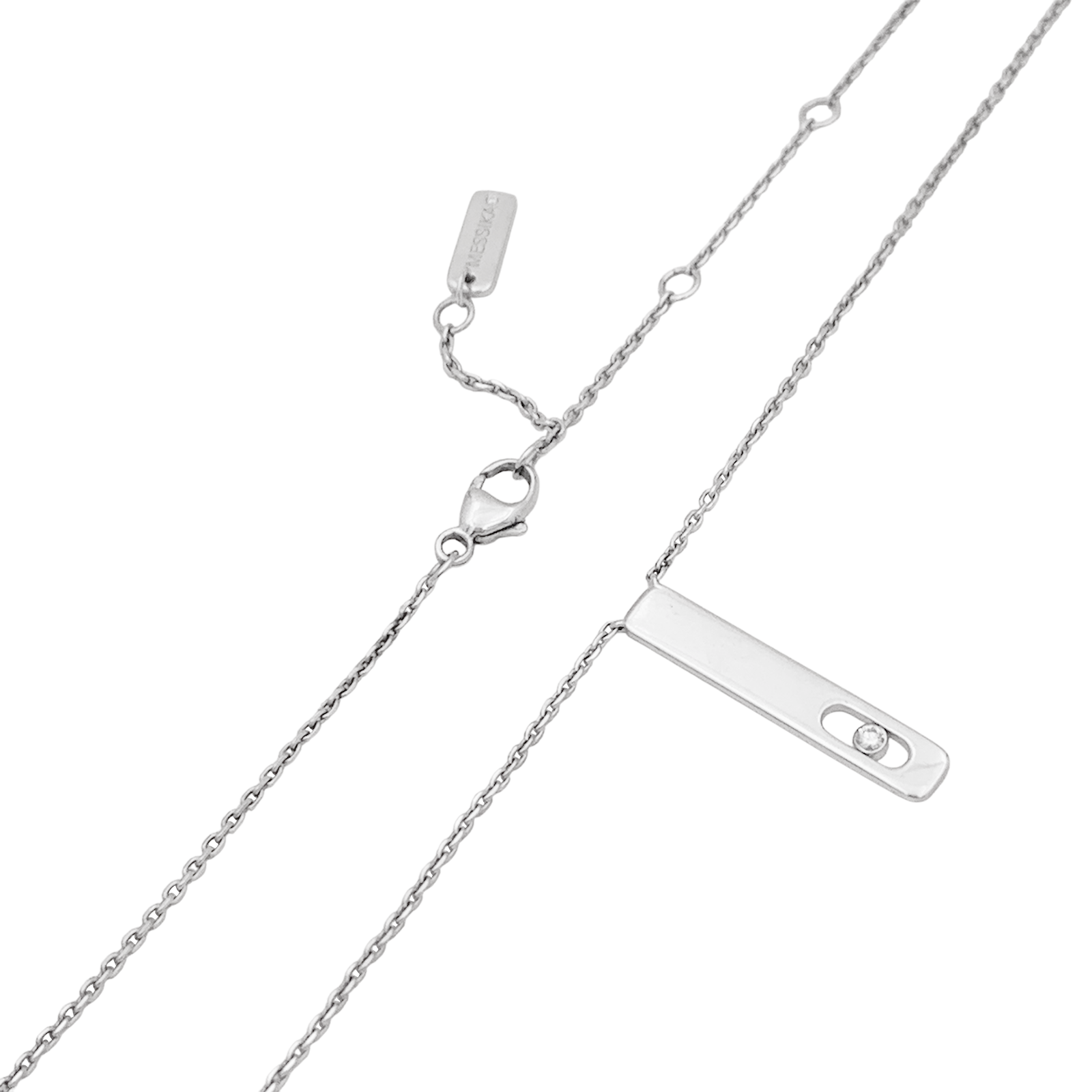 Collier Messika, "My First Diamond", or blanc, diamant.