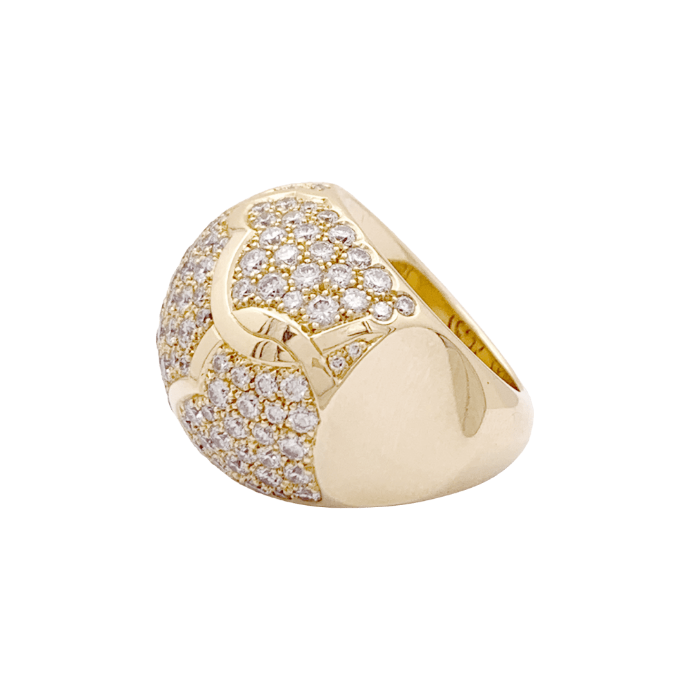 Bague Chanel, "Profil de Camelia" or jaune et diamants.