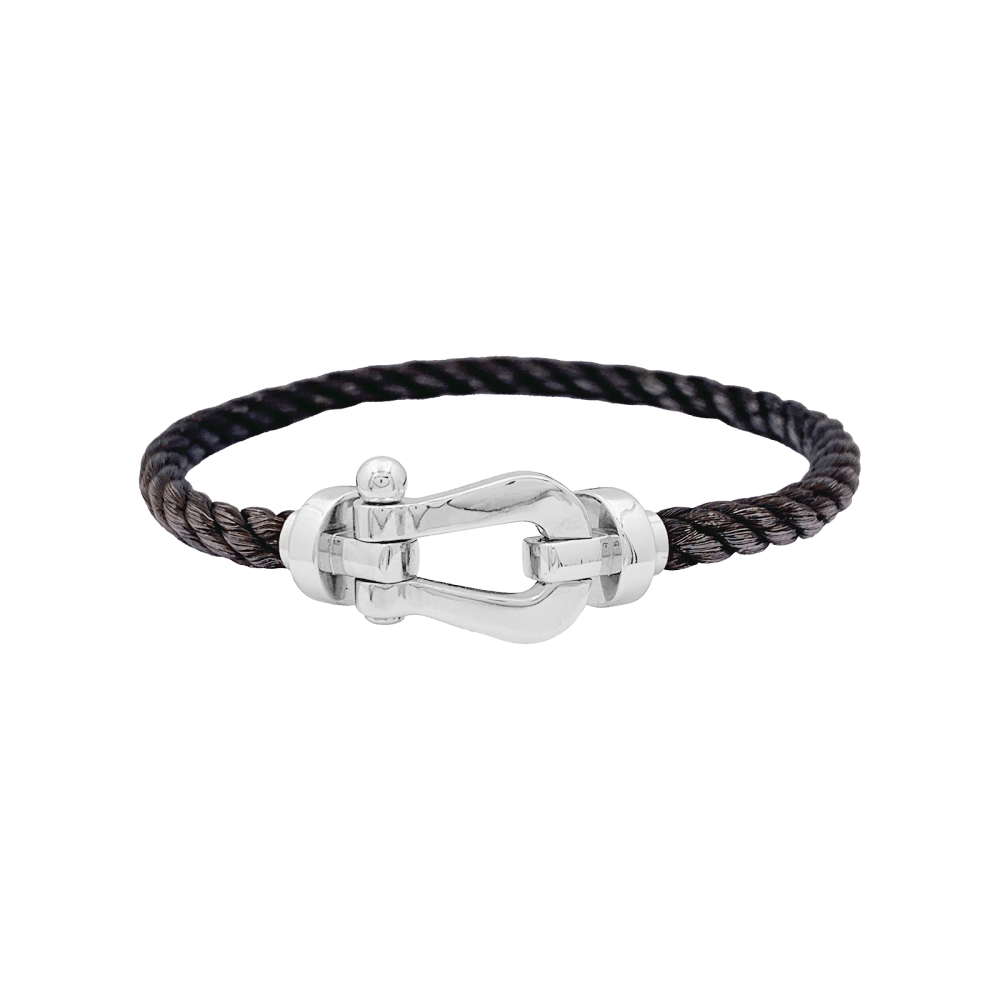 Bracelet Fred, "Force 10", or blanc, corderie.