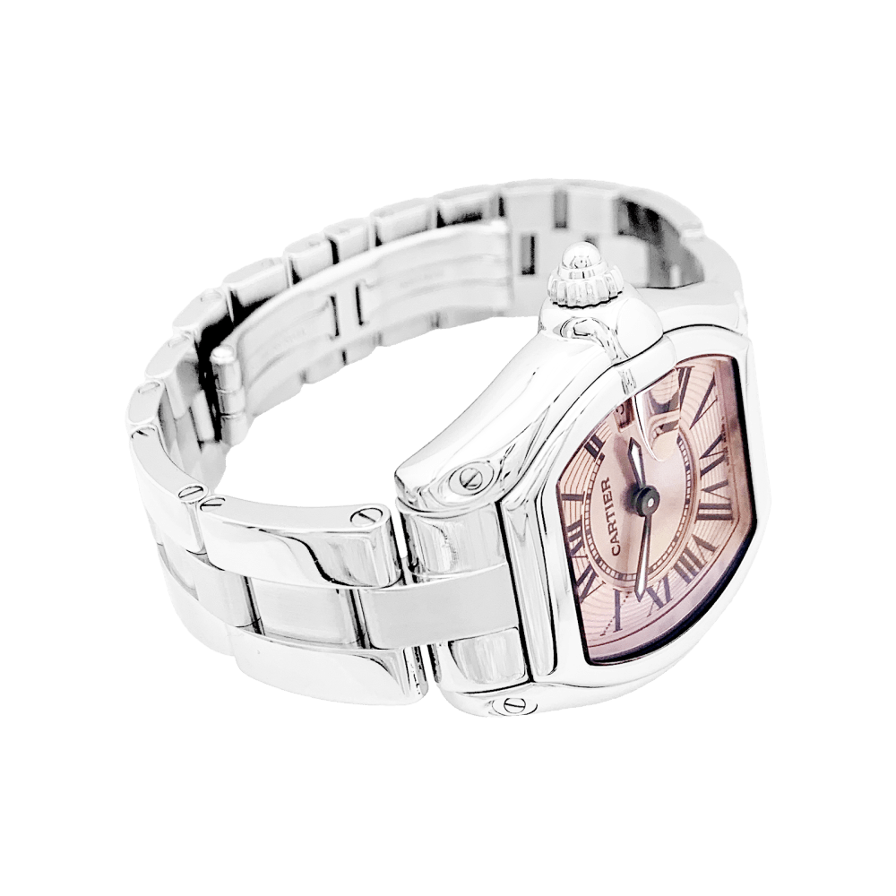 Montre Cartier, "Roadster", acier.