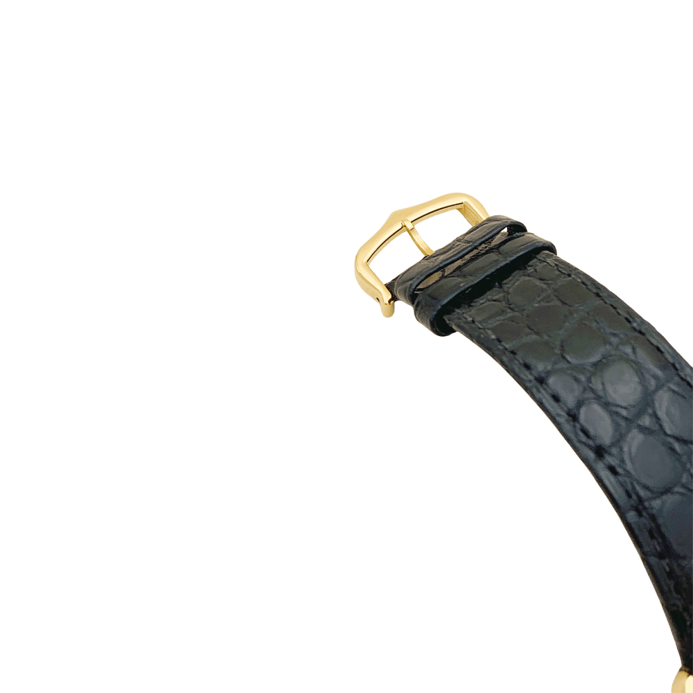 Montre Cartier, "Tank Solo", or jaune et acier.