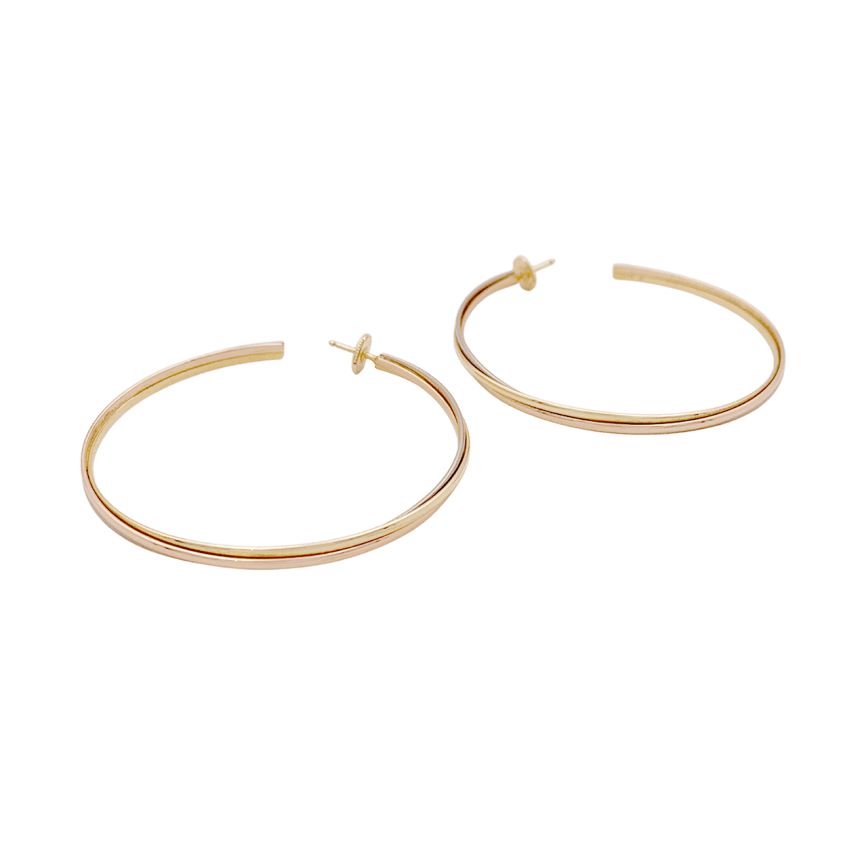 Boucles d'oreilles Cartier, "Trinity", trois ors. - Maison Eloe