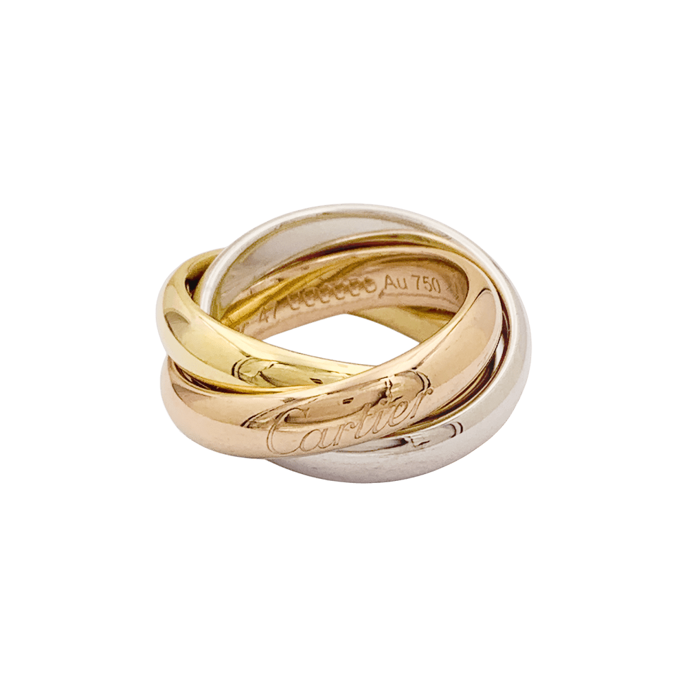 Bague Cartier, "Trinity", 3 tons d'or.